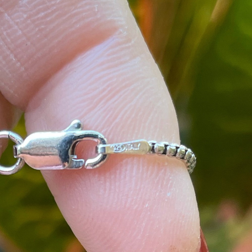 Sterling Silver CZ Cross Chain - Picture 13 of 14